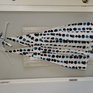 Halter dress white, blue and black